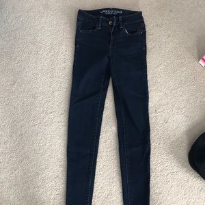 american eagle dark jegging, super stretch